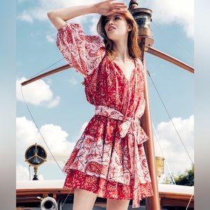 {Charina Sarte} Paisley Print Mini Dress, Size XS, NWT